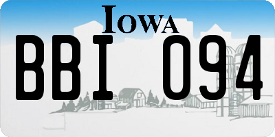 IA license plate BBI094