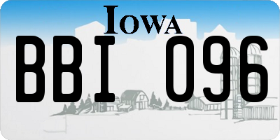IA license plate BBI096