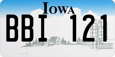 IA license plate BBI121