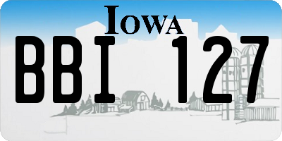 IA license plate BBI127