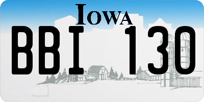IA license plate BBI130