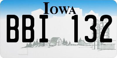 IA license plate BBI132