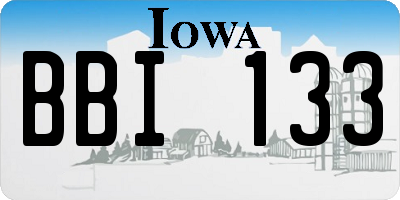IA license plate BBI133