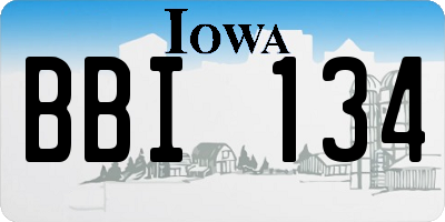 IA license plate BBI134