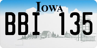 IA license plate BBI135