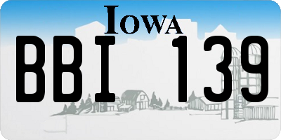 IA license plate BBI139
