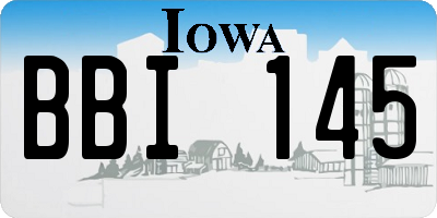 IA license plate BBI145
