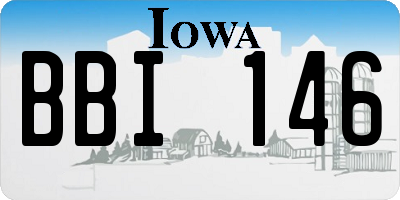 IA license plate BBI146
