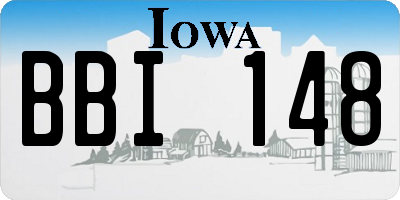 IA license plate BBI148