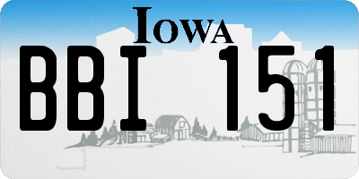 IA license plate BBI151