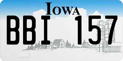 IA license plate BBI157