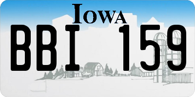 IA license plate BBI159
