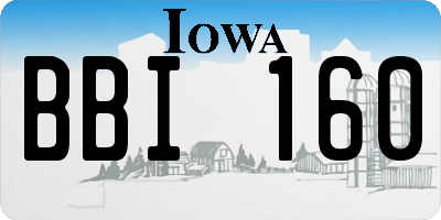 IA license plate BBI160