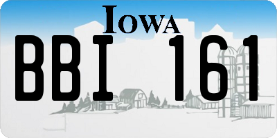 IA license plate BBI161