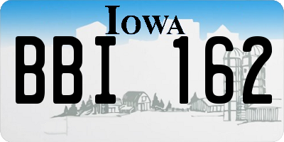 IA license plate BBI162