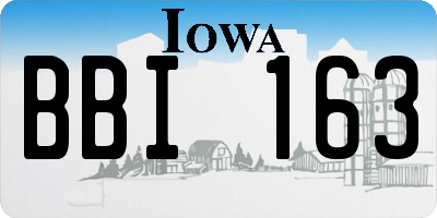 IA license plate BBI163