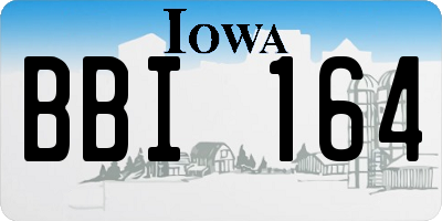 IA license plate BBI164