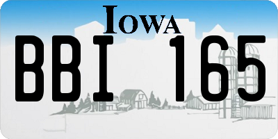 IA license plate BBI165