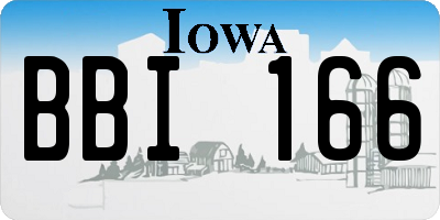 IA license plate BBI166