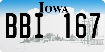 IA license plate BBI167