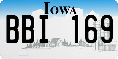 IA license plate BBI169