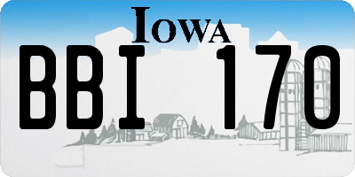 IA license plate BBI170