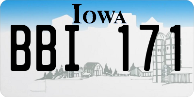 IA license plate BBI171