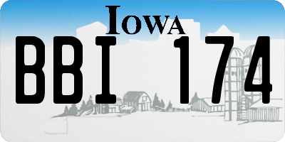 IA license plate BBI174