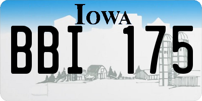 IA license plate BBI175