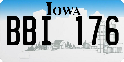 IA license plate BBI176