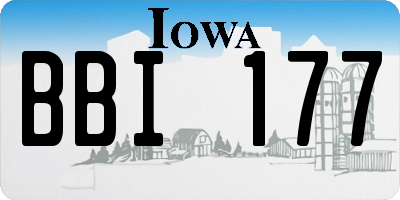 IA license plate BBI177