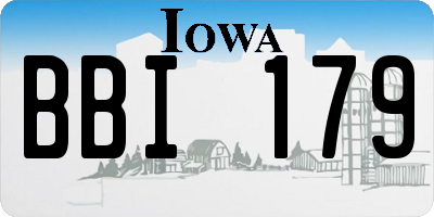 IA license plate BBI179