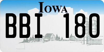 IA license plate BBI180