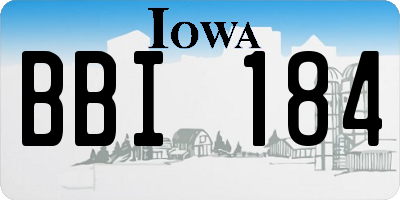 IA license plate BBI184
