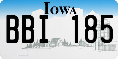 IA license plate BBI185