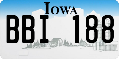 IA license plate BBI188