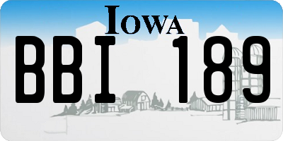 IA license plate BBI189