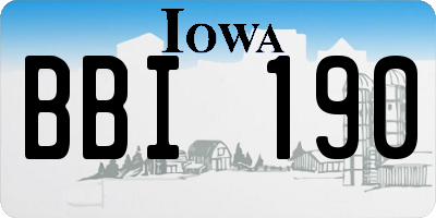IA license plate BBI190