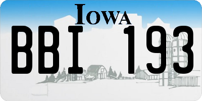 IA license plate BBI193