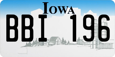 IA license plate BBI196