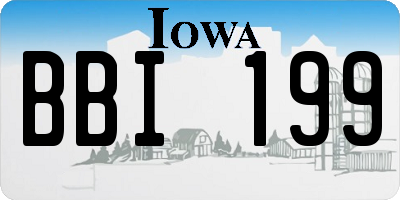 IA license plate BBI199