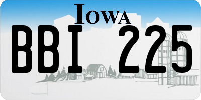 IA license plate BBI225