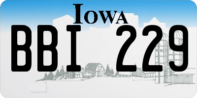 IA license plate BBI229