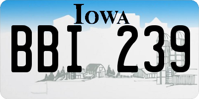 IA license plate BBI239