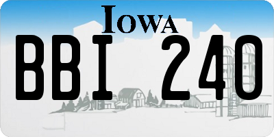 IA license plate BBI240