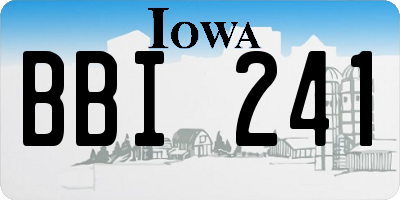 IA license plate BBI241
