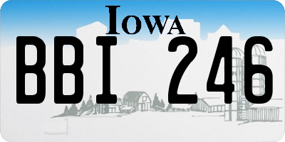 IA license plate BBI246