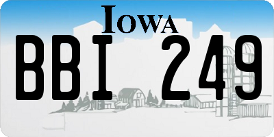 IA license plate BBI249