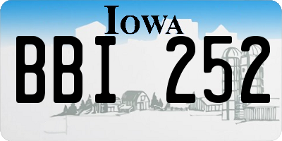 IA license plate BBI252