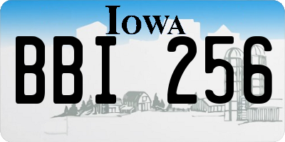 IA license plate BBI256